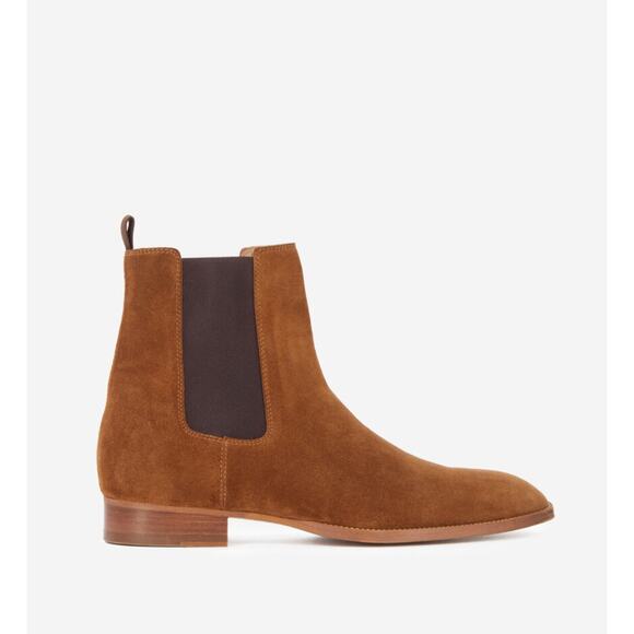 (43) NWT $495 The Kooples Brown suede leather Chelsea boots - Picture 3 of 13